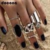 Docona Bohemia Geometric New Fashion Vintage Silver Gold Color Finger Rings Sets For Women Ladies Jewelry Drop Shipping ► Photo 3/6