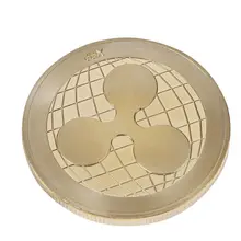 La pièce XRP de collection ronde commémorative Ripple est plaquée or, monnaie numérique