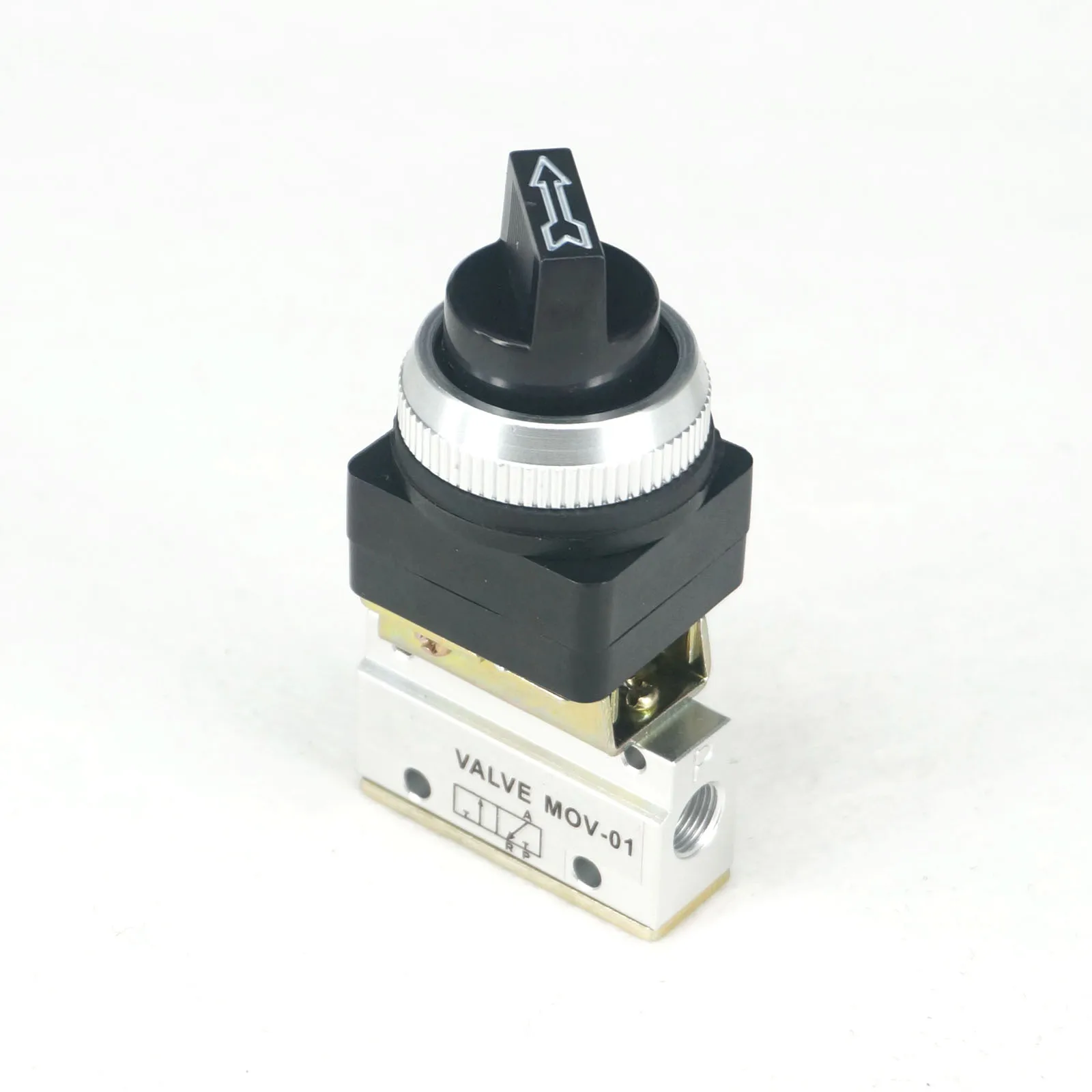 

2 Position 3 Way G1/8" Hand Turn Switch Pneumatic Mechanical Valve Selector Control MOV-01