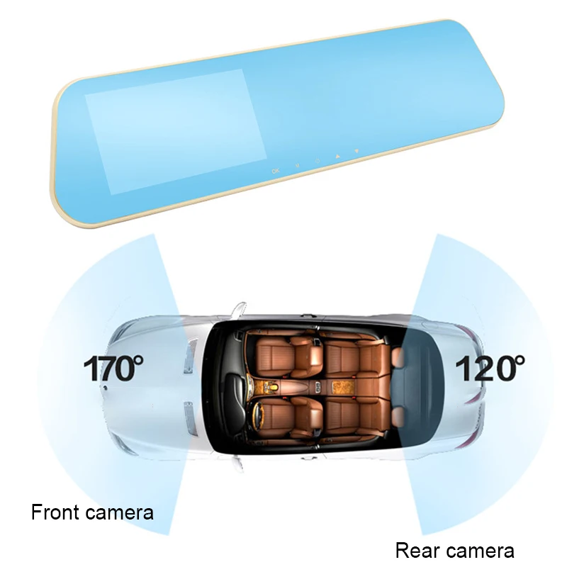 TOSPRA Full HD 1080 P Автомобильный цифровой видеорегистратор Камера Авто 4 3 дюйма