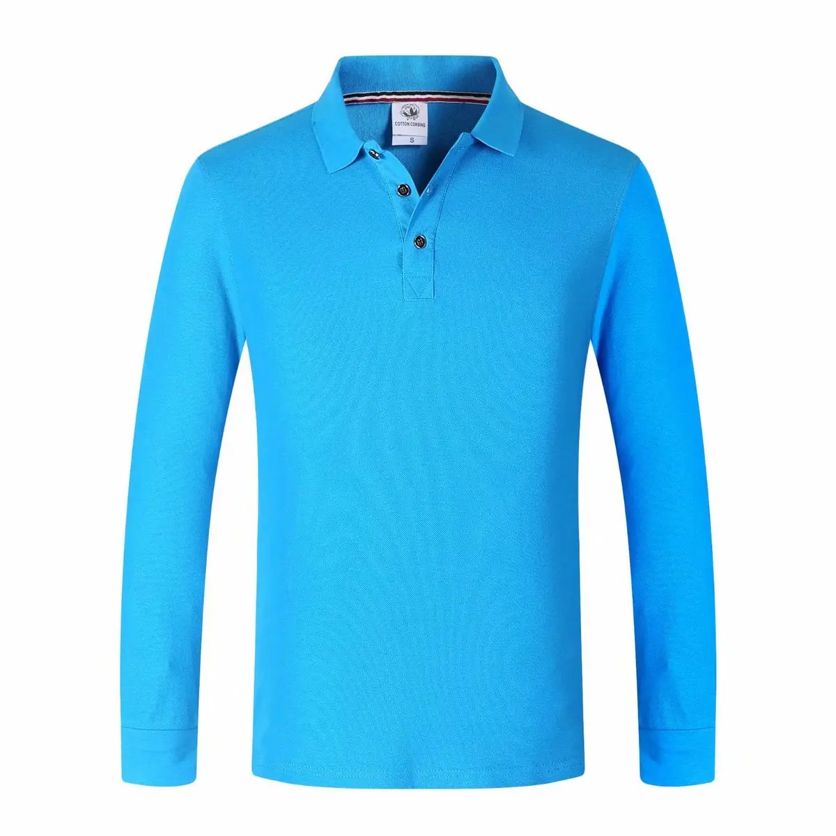 

LiSENBAO 2018 polo shirt Solid Color Long Sleeve Slim Fit Men Cotton polo Shirts Casual Camisetas Masculinas Plus Size XXXL 1900