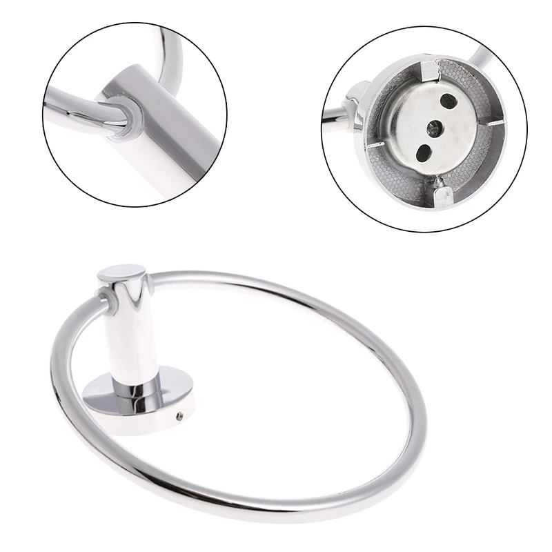 SmileMonkey Wall-Mounted Round  Towel ring Bathroom hand towel holder towel ring holder for Bathroom Accessories