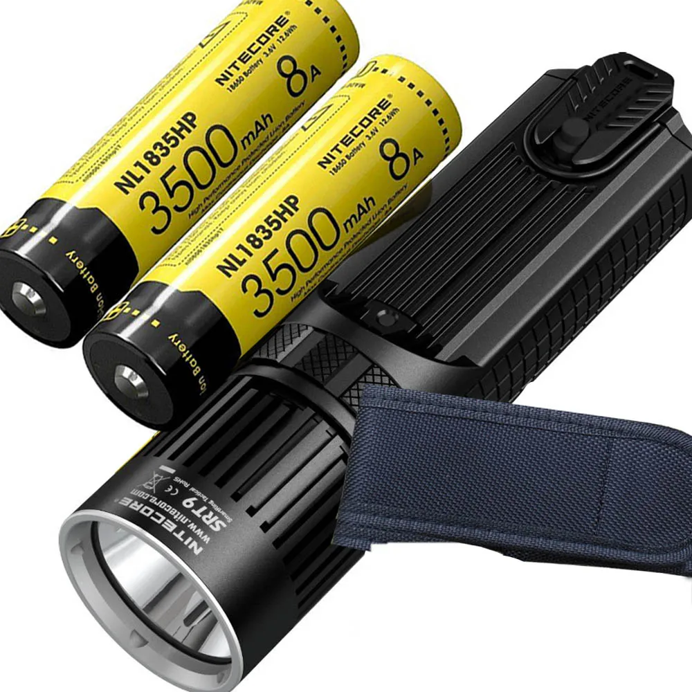 

NITECORE SRT9 Flashlight SET CREE XHP50 LED 2150LM Red/Blue beam distance 246 meter outdoor light torch +NL1835H 18650 batteries