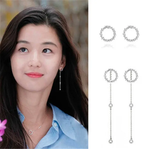 

Gianna Jun Star Same Ear piercing Korean dramas geometric Personality exaggeration Earrings For Women Girls Pendientes