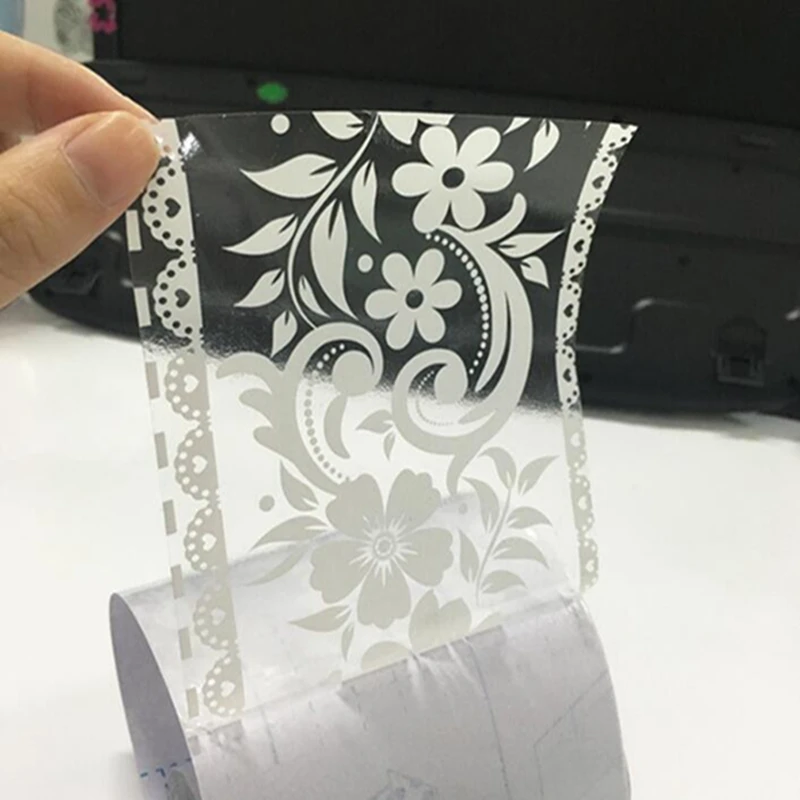 Popular Home Sticker White Lace Transparent Detachable Wallpaper Border Shop Display Window Bathroom Mirror Decorative | Дом и сад