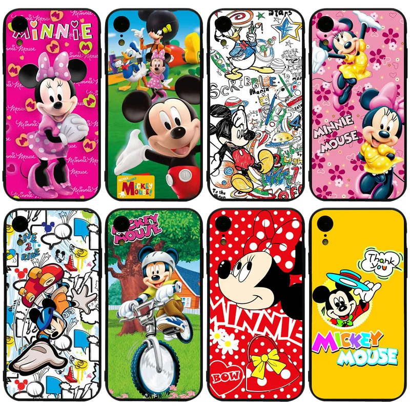 

Cute Plastic Mickey Mouse Phone Case for IPhone XS MAX XR X 6 6s 7 8 Plus 8Plus 7Plus Funda Soft TPU Minnie Cover Coque Case