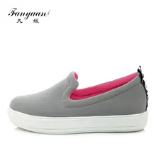Fanyuan/Большие размеры весенние женские лоферы обувь на плоской подошве Стильные Письма украшения женские обувь на платформе мягкая девочек Повседневное без шнуровки на плоской подошве