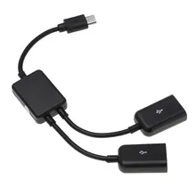 Микро USB на 2 порта USB 2,0 концентратор OTG адаптер для samsung Note Galaxy для других телефонов Android