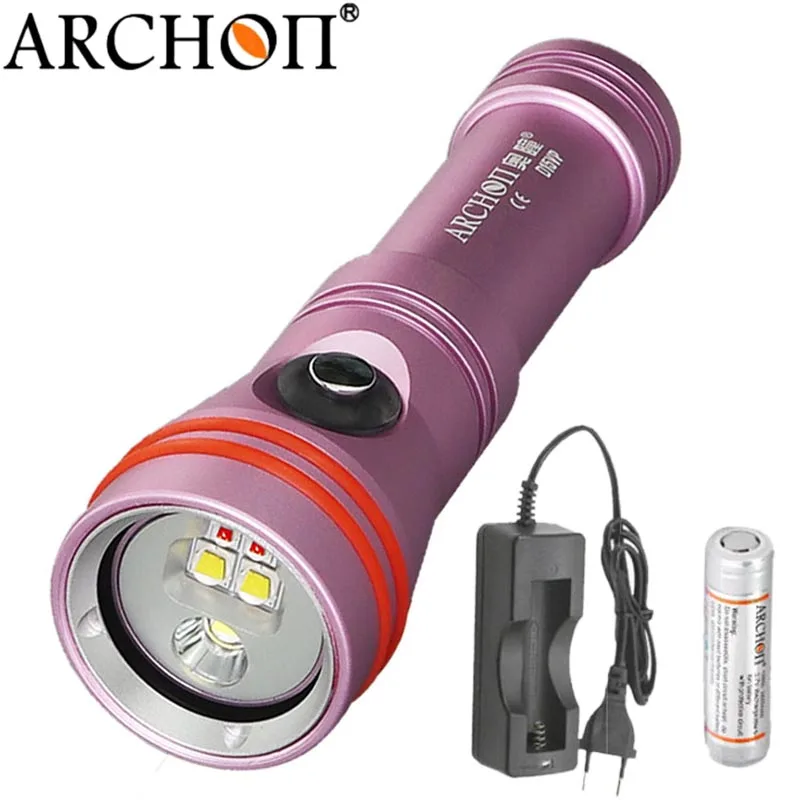 

Diving Video Light Torch Underwater Flashlight ARCHON D15VP Spot Light max 1300 lumens * LED White Red Lamp For 18650 battery