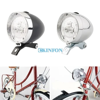 

DHL 100PCS Retro Bicycle Bike 3 LED Front Light Headlight Vintage Flashlight Lamp