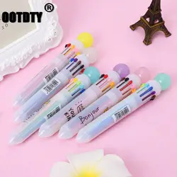 Творческий Карамельный цвет 10 Цвета в одном наборе шариковая ручка писать школьные канцелярские дропшиппинг