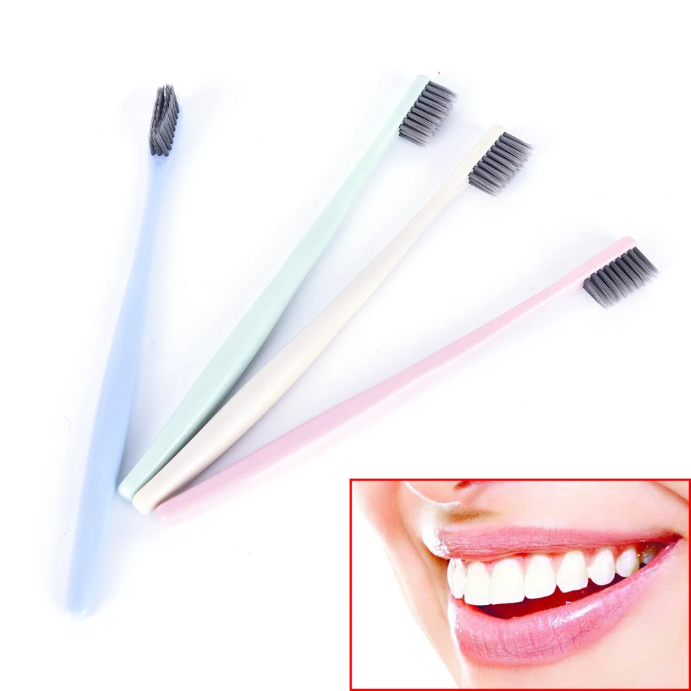 4PCS Bamboo Charcoal Nano Brush Ultra Soft Toothbrush Oral Care Tooth