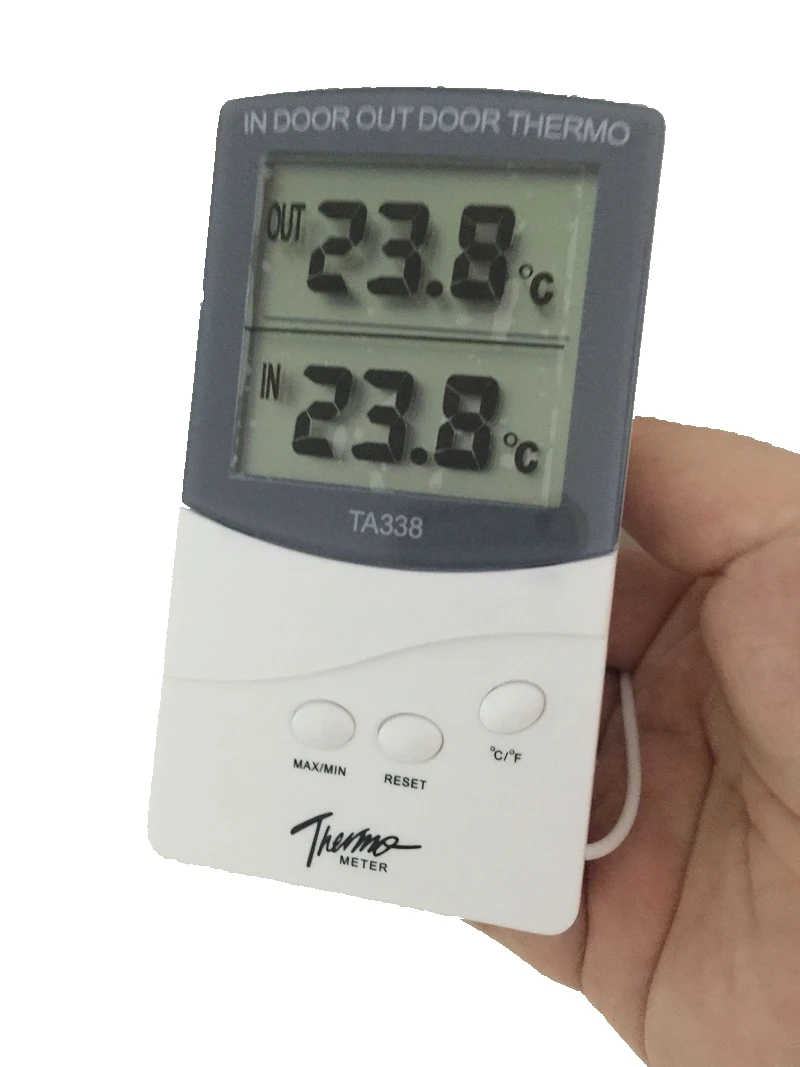Digital Indoor Outdoor Thermometer Desk Weather Station MAX/MIN
