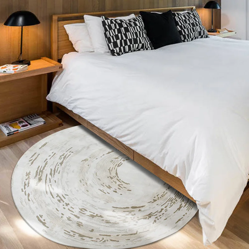 

ALITEXTILEBTOC Plus Size Carpet For Home 100% Acrylic Texture Vortex Fringes Style Non-slip Parlor Bedroom Carpet