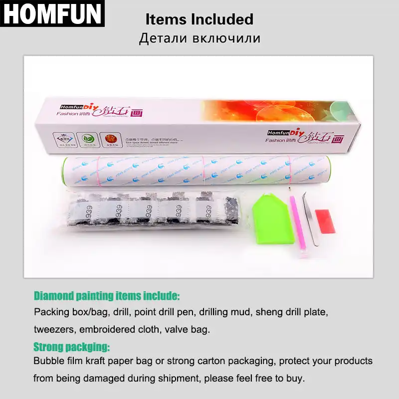 Алмазная живопись HOMFUN картина Окно с полными квадратными/круглыми стразами 5D