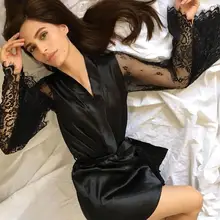 Сексуальное женское повседневное ночное белье, мини-ночная рубашка, летнее платье-комбинация, кружевное домашнее платье, 1 предмет, халат, одежда для купания, одежда для сна, модная одежда для сна