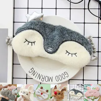 

Japanese cartoon eye mask plush student couple blackout goggles selling cute girl sleep eye mask cartoon animal plush goggles