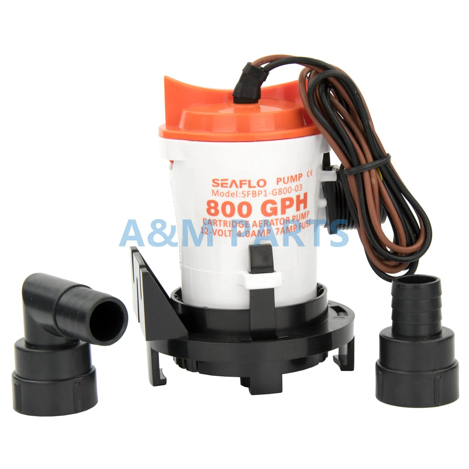 Kaufen 12v 800GPH Marine Lenzpumpe Bilgewasserpumpe Seite Montage Sieb Basis
