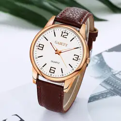 Новая мода повседневное Relojes Para Mujer круглый Orologio Donna кожа часы женские пряжка Баян кварцевые Saat наручные часы