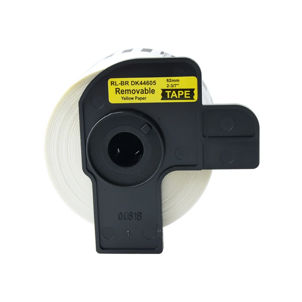 

AOMYA 1 Rolls Label tape DK-44605 Label 62mm*30.48m Continuous Compatible for Brother Transferable rubber/paper Black on Yellow