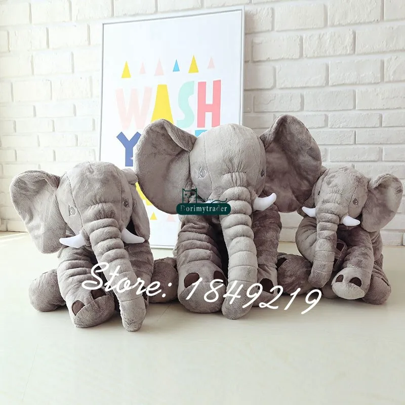 Dorimytrader 120 ( Full Length ) Plush Cartoon Elephant Toy Giant Animal Grey Doll Baby Present DY61222 (13)