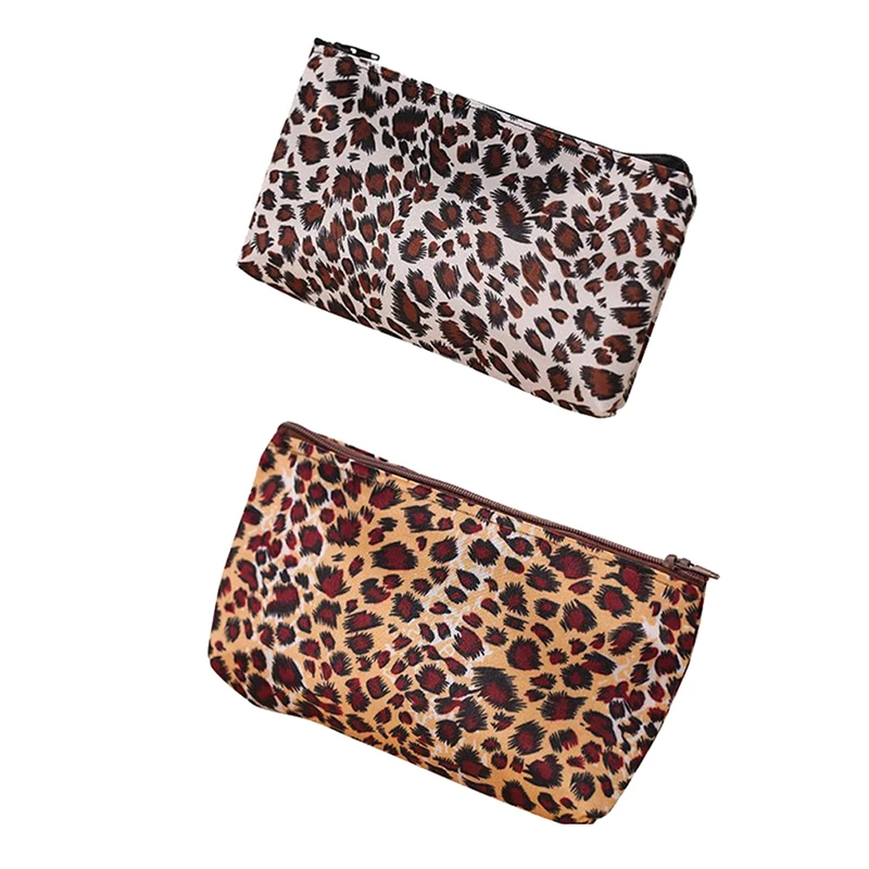 1PCS Leopard Travel Cosmetic bags Women necessaries Designer Makeup bag organizer toiletry bag