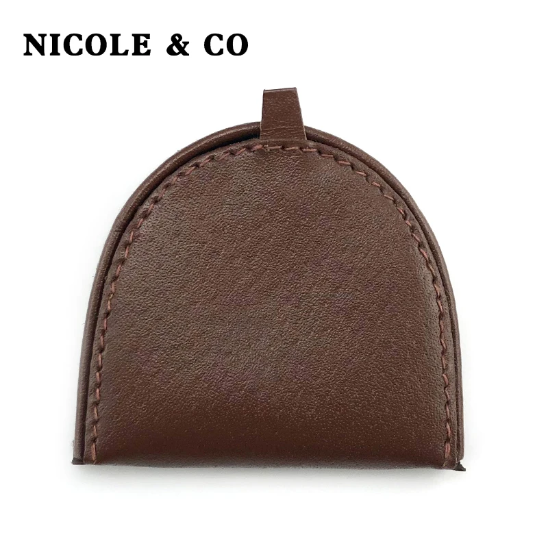 NICOLE & CO Мужские Винтажные кошельки из натуральной кожи короткий кошелек для монет