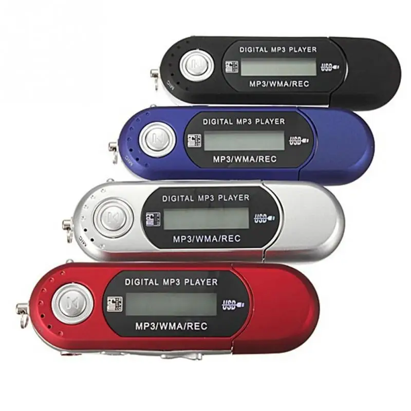 Маленький размер MP3-плееры флеш-диск USB 2,0 карта памяти lcd Мини Спортивный mp3 музыкальный плеер с fm-радио Детский Рождественский подарок