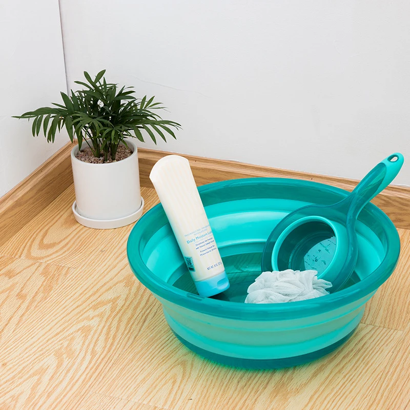 Baby Portable Washbasin Baby Bath Tub Folding Washbasin Newborn Infant Face Foot Butt Wash Basin Travel Retractable Washbasin