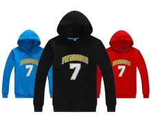 2017 Pittsburgh 7 Big Ben Raglan Logo Autumn Winter Ben Roethlisberger Men font b Hoodies b