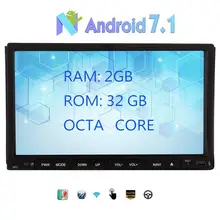 Android 7.1 Double Din Car DVD Multimedia Player Octa-Core Car GPS Navigation Stereo 7″ Bluetooth,4G WIFI,SWC,Up to 64GB,Cam-in