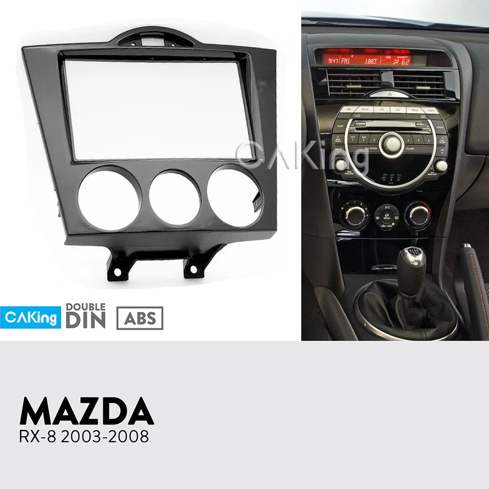 Двойной Din Автомобильная панель радио для 2003-2008 Mazda RX-8 RX8 Dash Kit установка переходная пластина адаптер крышка ободок отделка консоли