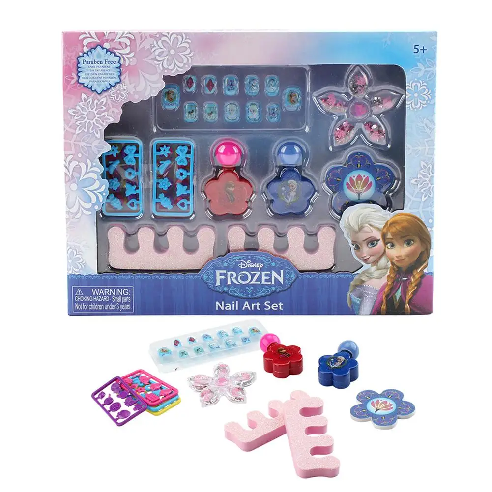 

8 pcs/set Disney Princess 8 Color nail polish girls Toy Makeup frozen elsa anna Cosmetic Dance gift Kids Cosmetics Toy