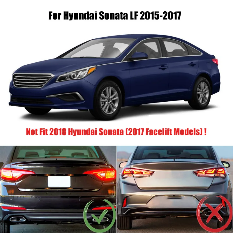 Для hyundai Sonata LF хромированная Задняя Крышка багажника Крышка двери багажника отделка молдинг отделка полосы Акцент стиль