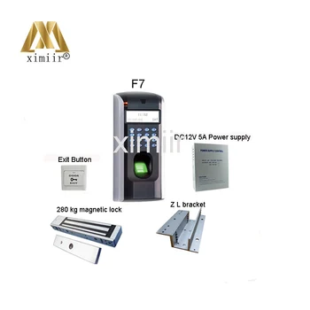 

Hot selling F7 Fingerprint Access Control Kit With Power Supply And Magnetic Lock,Touch Exit Button,Bracket