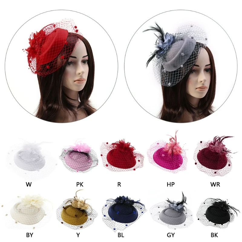 

Free shipping Free Shipping Fascinators Hair Clip Headband Pillbox Hat Bowler Feather Veil Wedding Party New
