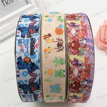 

2.5cm thermal transfer ribbon ribbon cartoon series of silk thread high-density wedding gift product packaging