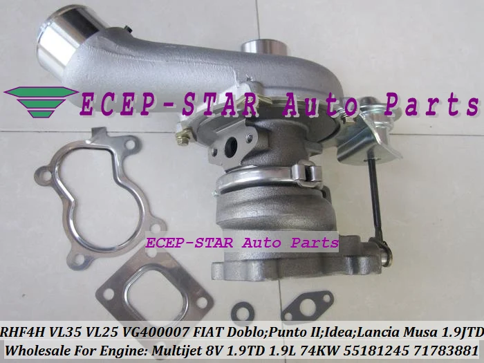 RHF4H VL35 VL25 VG400007 55181245 71783881 Turbo Turbocharger For FIAT Doblo Punto II Idea Lancia Musa 1.9 JTD 1.9L Multijet 8V 1.9TD 74KW (5)