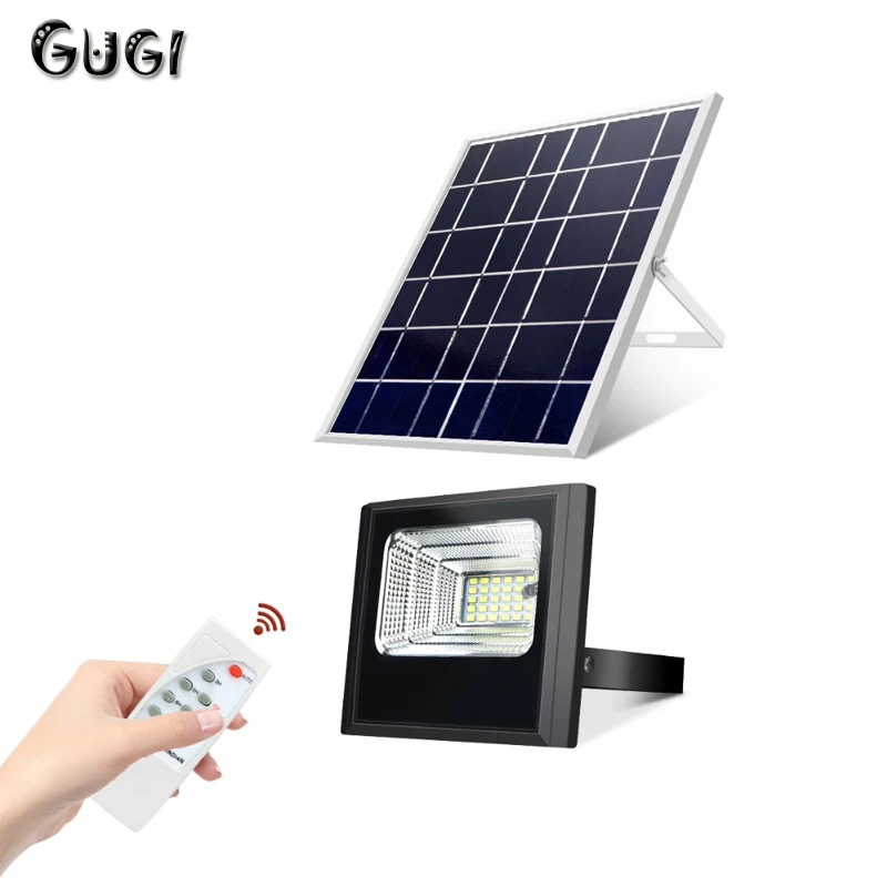 

2pcs/lotsGUGI High Brightness Solar Light 20W-100W LED Light Bulb Waterproof Large Bettery Pannel Long Time Garden Outdoor Lamp