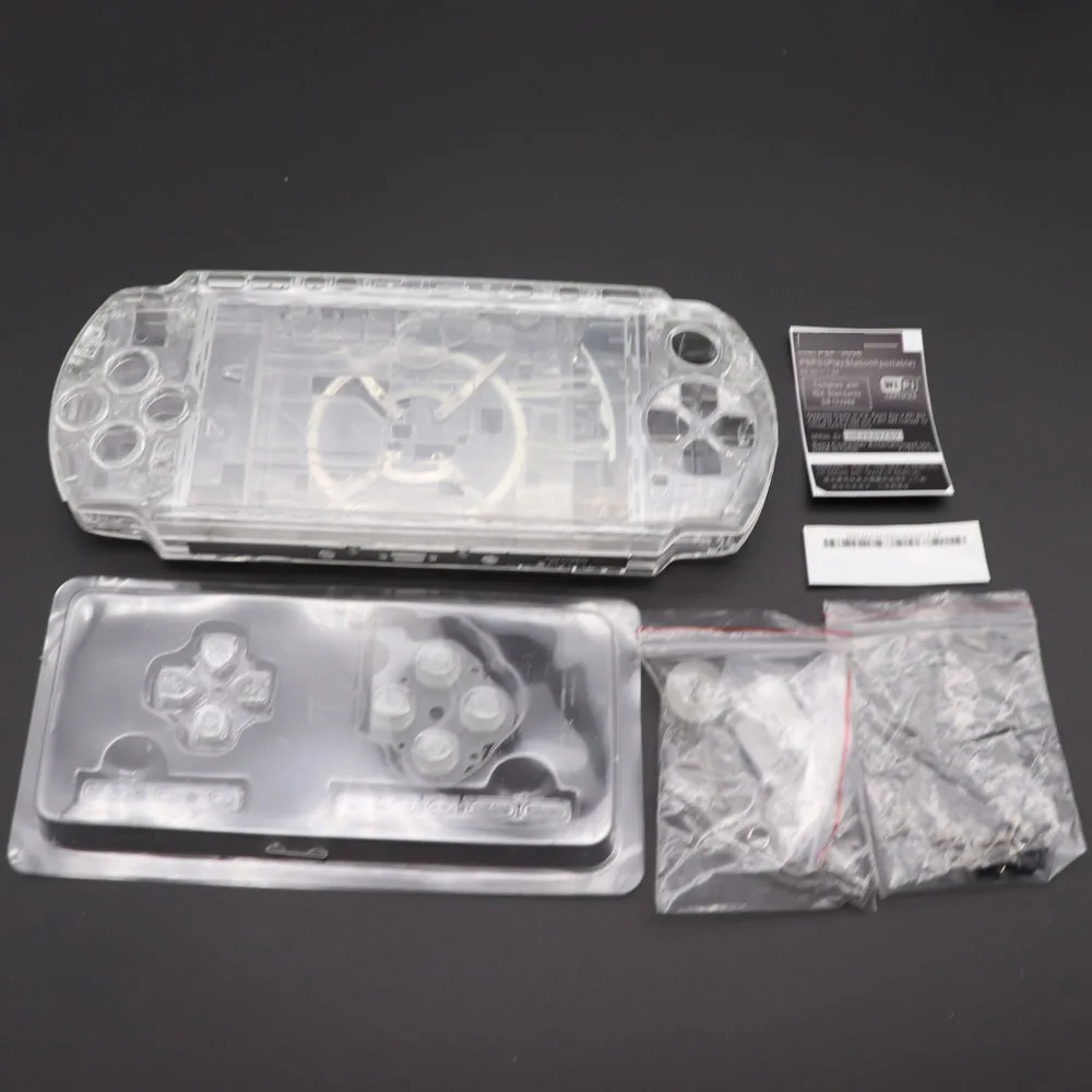 For PSP3000 PSP 3000 Game Console replacement full housing shell cover case with buttons kit - Цвет: J