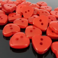 100 шт. 1/" Красное сердце Кнопки Clear смолы кнопки для одежды аксессуары для шитья 11x12 мм