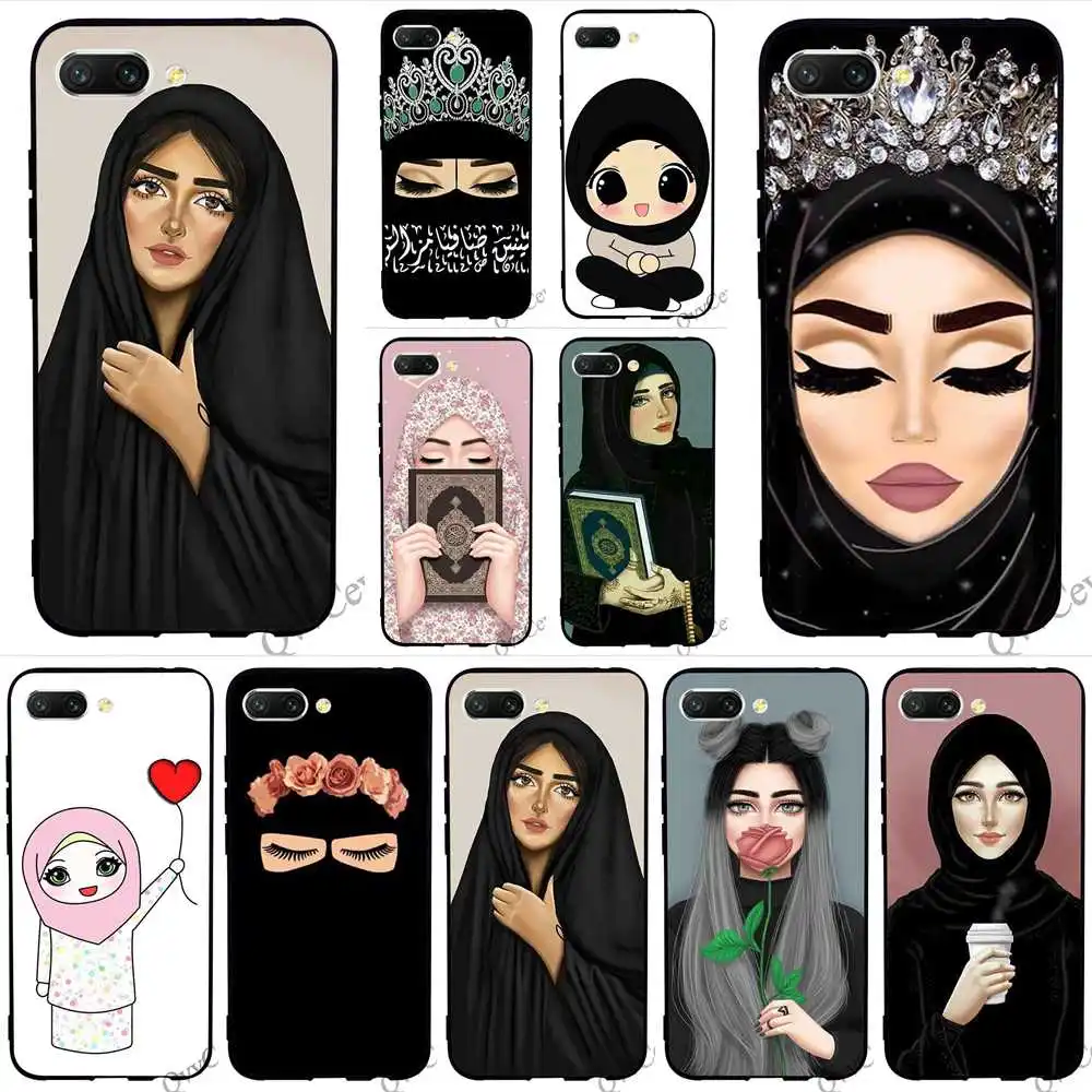 

Colorful Muslim Islamic Woman Phone Cover for Huawei Honor Y6 Prime Case 6A 10 8 9 Lite 7A Pro 7X 7C Nova 3 3i Cases Skin