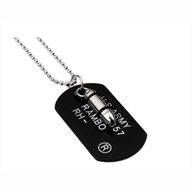 Rappeur en acier inoxydable pour hommes, bijoux de Style armée américaine, pendentif d'étiquette de chien, collier HIP Hop, livraison directe – Image 3