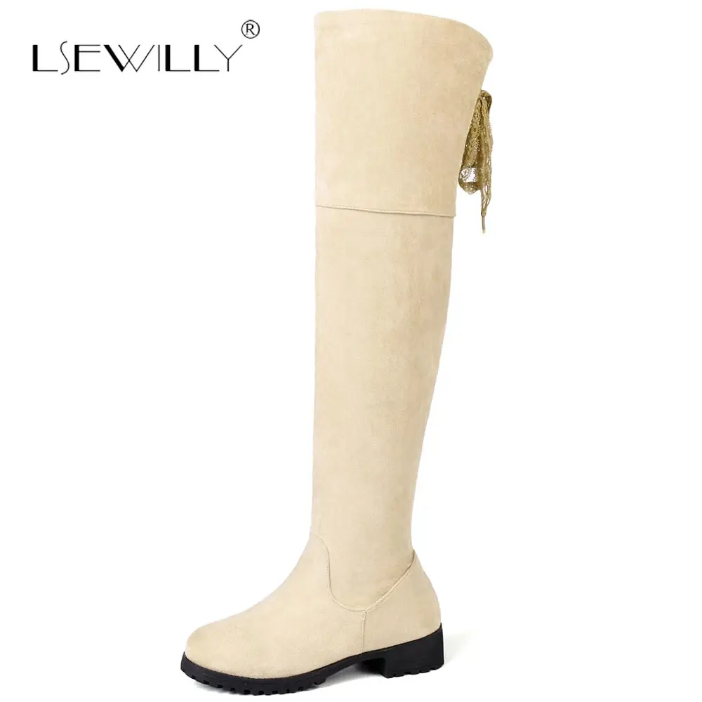 Lsewilly/высокие сапоги до бедра женские зимние сапоги г. женские ботфорты пикантная модная обувь черные, бежевые сапоги для верховой езды E168
