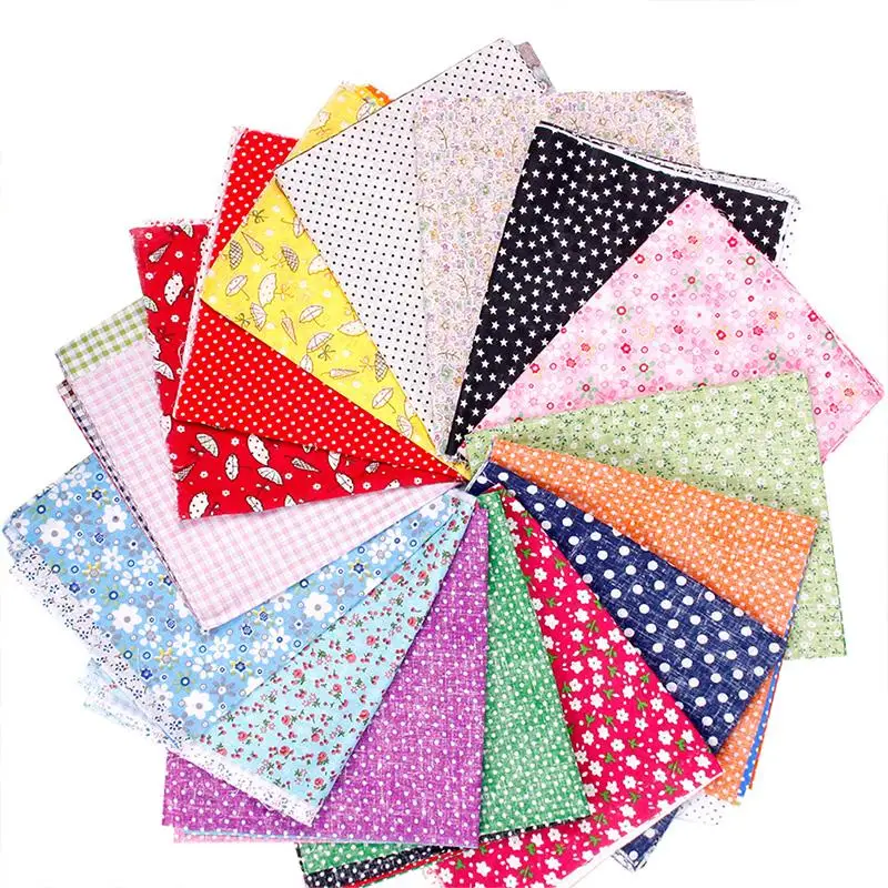 Buy New 5pcs Fabric Square Cotton Patchwork Quilting Floral Polycotton Craft