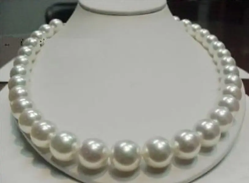 

shipping AAA++ RARE WHITE 11-12MM SOUTH SEA PEARLS NECKLACE 17" 14KGP WHOLESALE PRICE