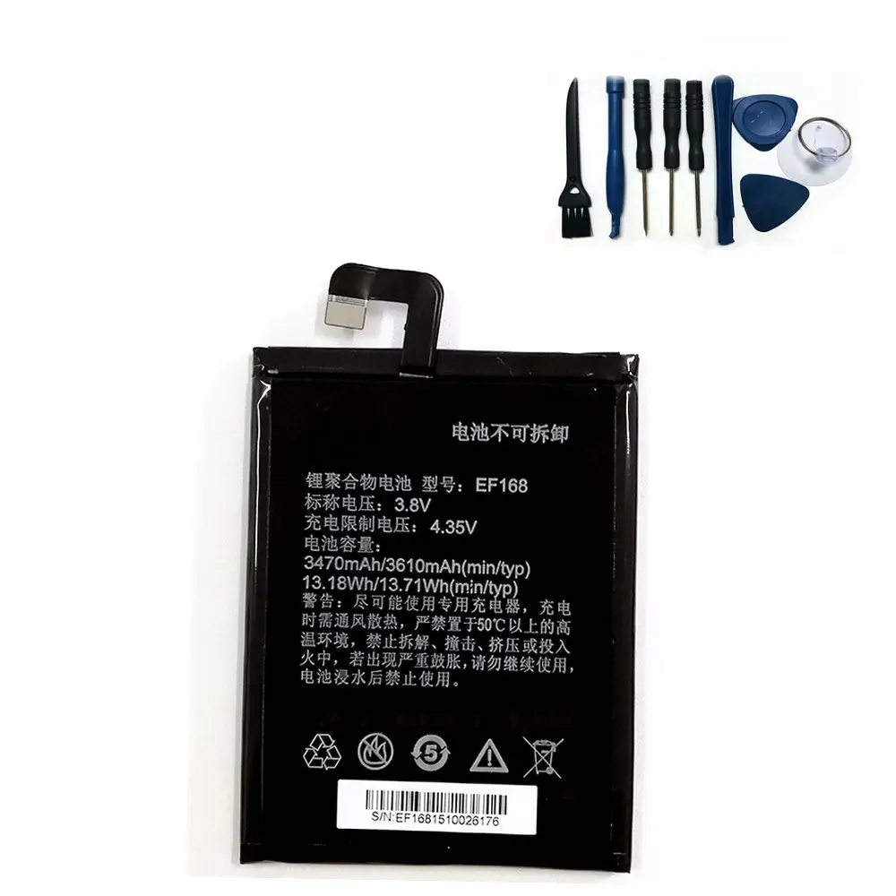 

Authentic Battery EF168 battery For PPTV Kings 7 King7 PP6000 cellphone Li-ion Bateria+Repair tool
