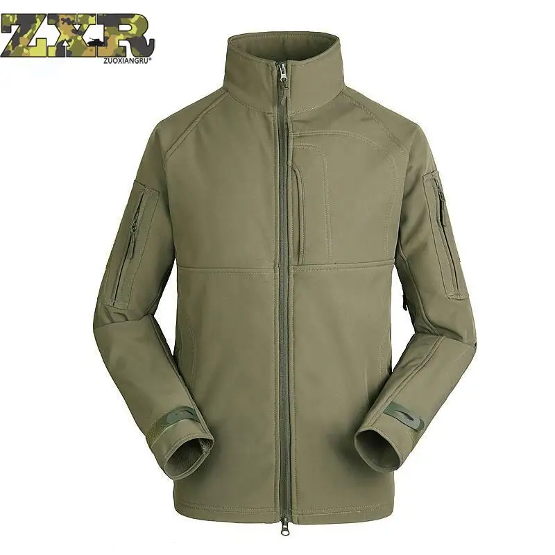 

Outdoor Soft Shell Tactical Army Military Sportswear Thermal Hunt Hiking Sport Jackets Windproof Outerwear fleece lining Jacket