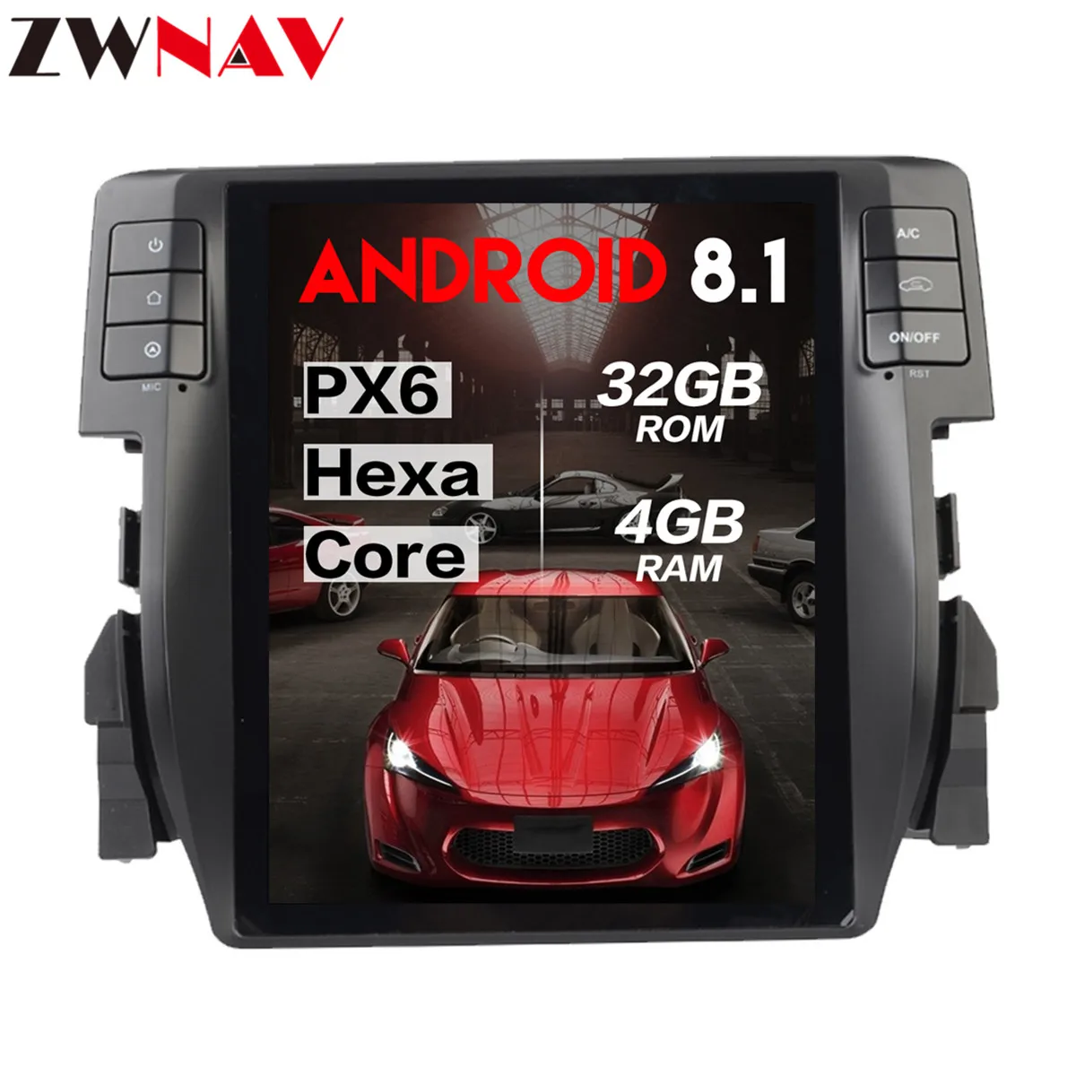 

Tesla style BIG Screen Android 8.1 Car gps navigation For Honda Civic 2016 2017 2018 radio multimedia stereo Wifi dvd Head unit