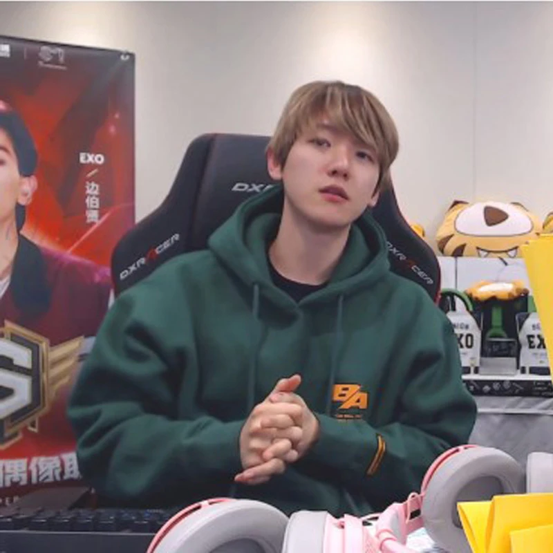 WXCTEAM KPOP BAEK HYUN капюшон толстовка свитер модный синий пуловер VIXX в стиле INS
